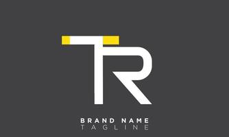 TR Alphabet letters Initials Monogram logo RT, T and R vector