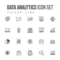 Simple Set of Data Analysis Related Vector Line Icons. linear style sign for mobile concept and web design. line vector icon. Symbol, logo illustration.