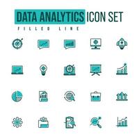 Simple Set of Data Analysis Related Vector Line Icons. linear style sign for mobile concept and web design. line vector icon. Symbol, logo illustration.