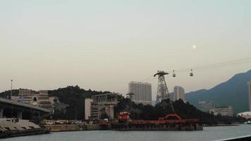 panoramisch uitzicht over de stad hong kong video