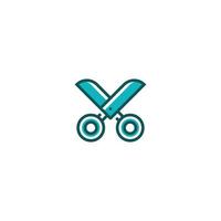 Scissor line icon. linear style sign for mobile concept and web design. Outline vector icon. Symbol, logo illustration. Vector graphic