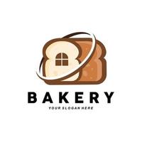 logotipo de pan, ilustración de diseño de alimentos de trigo, vector de panadería, pastel de taza