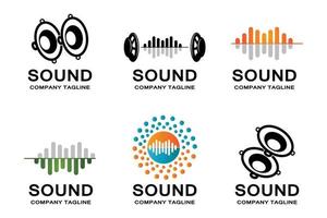 Simple music sound logo vector icon