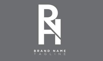 Alphabet letters Initials Monogram logo RH, HR, R and H vector