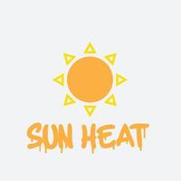 icono de calor solar para el logotipo de monograma de iniciales comerciales vector