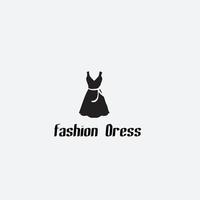 icono de vestido de moda para el logotipo de monograma de iniciales comerciales vector