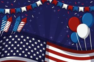 4Th of July Patriotism Background vector