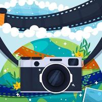 Photography Day Background vector