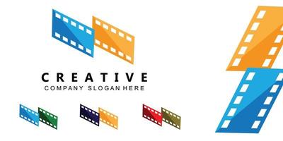 Film strip logo vector symbol