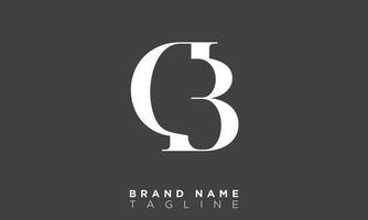 CB Alphabet letters Initials Monogram logo BC, C and B vector