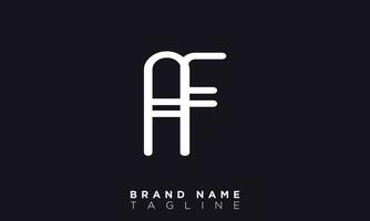 AF Alphabet letters Initials Monogram logo FA, A and F vector