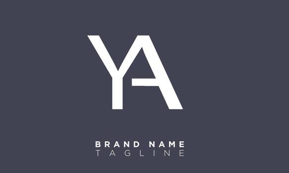 Alphabet letters Initials Monogram logo YA, AY, Y and A vector