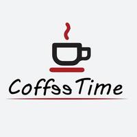 icono de café para el logotipo del monograma de las iniciales comerciales vector