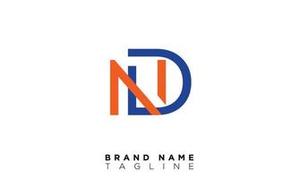 ND Alphabet letters Initials Monogram logo DN, N and D vector