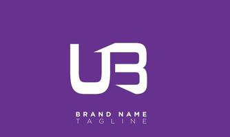 UB Alphabet letters Initials Monogram logo BU, U and B vector