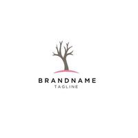 tree without leaf icon for business Initials Monogram logo vector