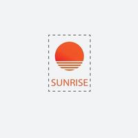 sun rise icon for business Initials Monogram logo vector