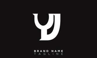 YJ Alphabet letters Initials Monogram logo JY, Y and J vector