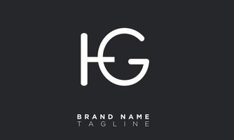 Alphabet letters Initials Monogram logo HG, GH, H and G vector