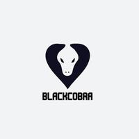 block cobra icon for business Initials Monogram logo vector