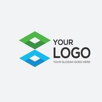 box icon for business Initials Monogram logo vector