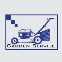 icono de servicio de jardín para el logotipo de monograma de iniciales comerciales vector