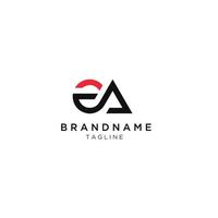 icono de ea para el logotipo del monograma de las iniciales comerciales ae vector