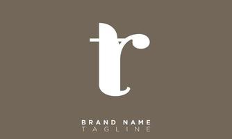 TR Alphabet letters Initials Monogram logo RT, T and R vector