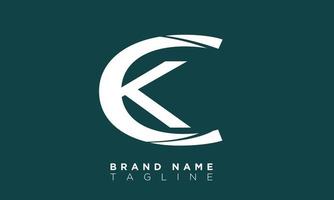 Alphabet letters Initials Monogram logo CK, KC, C and K vector