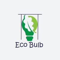 eco bulb icon for business Initials Monogram logo vector