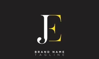 JE Alphabet letters Initials Monogram logo EJ, J and E vector