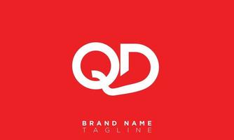 QD Alphabet letters Initials Monogram logo DQ, Q and D vector