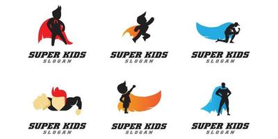 kids super concept icon design vector