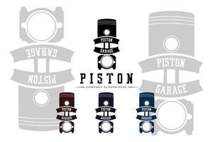 piston logo vector, vehicle workshop illustration design, car or motorcycle vector