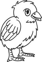 Chick Coloring Page Isolated for Kids vector