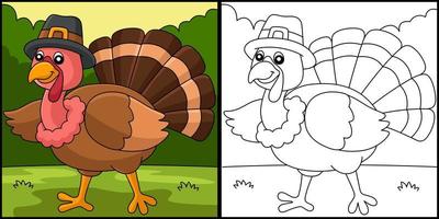 Thanksgiving Turkey Pilgrim Hat Illustration vector