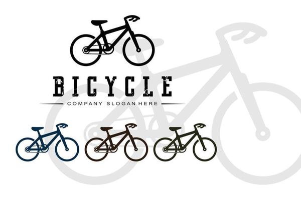 Bike Logo Icon Vector, vehicle for sports, racing, casual, downhill, retro template