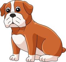bulldog perro dibujos animados color clipart ilustración vector