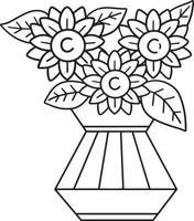 Thanksgiving Centerpiece Isolated Coloring Page vector