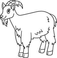 Goat Coloring Page Isolated for Kids vector