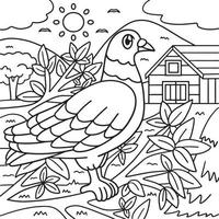 Pigeon Coloring Page for Kids vector