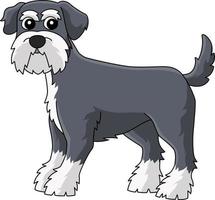 Schnauzer Dog Cartoon Colored Clipart Illustration vector