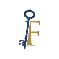 Initial F Elegant Key vector