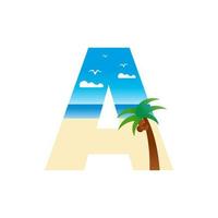 Initial A Beach vector