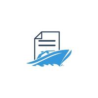 Logo Boat File Documents Vector