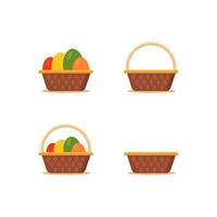 Colorful delicious egg and egg basket