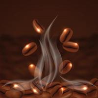Realistic Coffee Beans vector