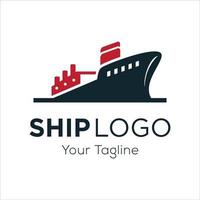 Cruise ship logo template vector