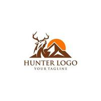 Outdoor Hunter Logo Design Vector Template