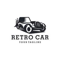 vector de plantilla de diseño de logotipo de coche retro